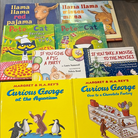 Other - Children's Book’s set of 8 hardcover books new Pete the cat Curious George #18